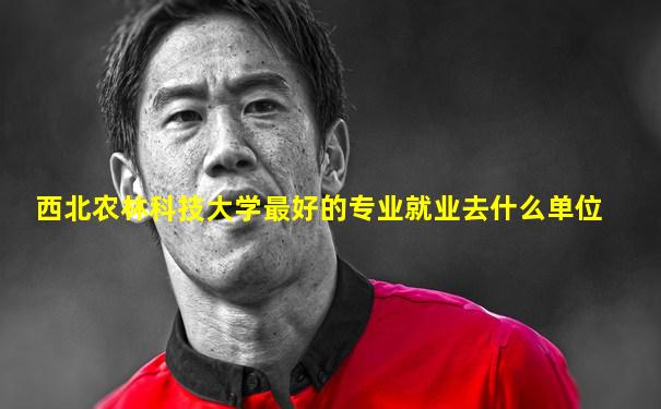 西北农林科技大学最好的专业就业去什么单位